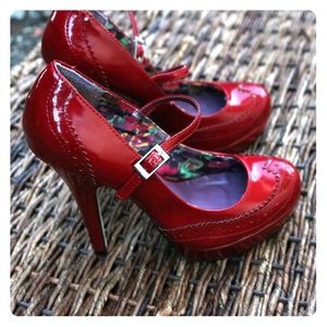 Cherry Red Mary Janes